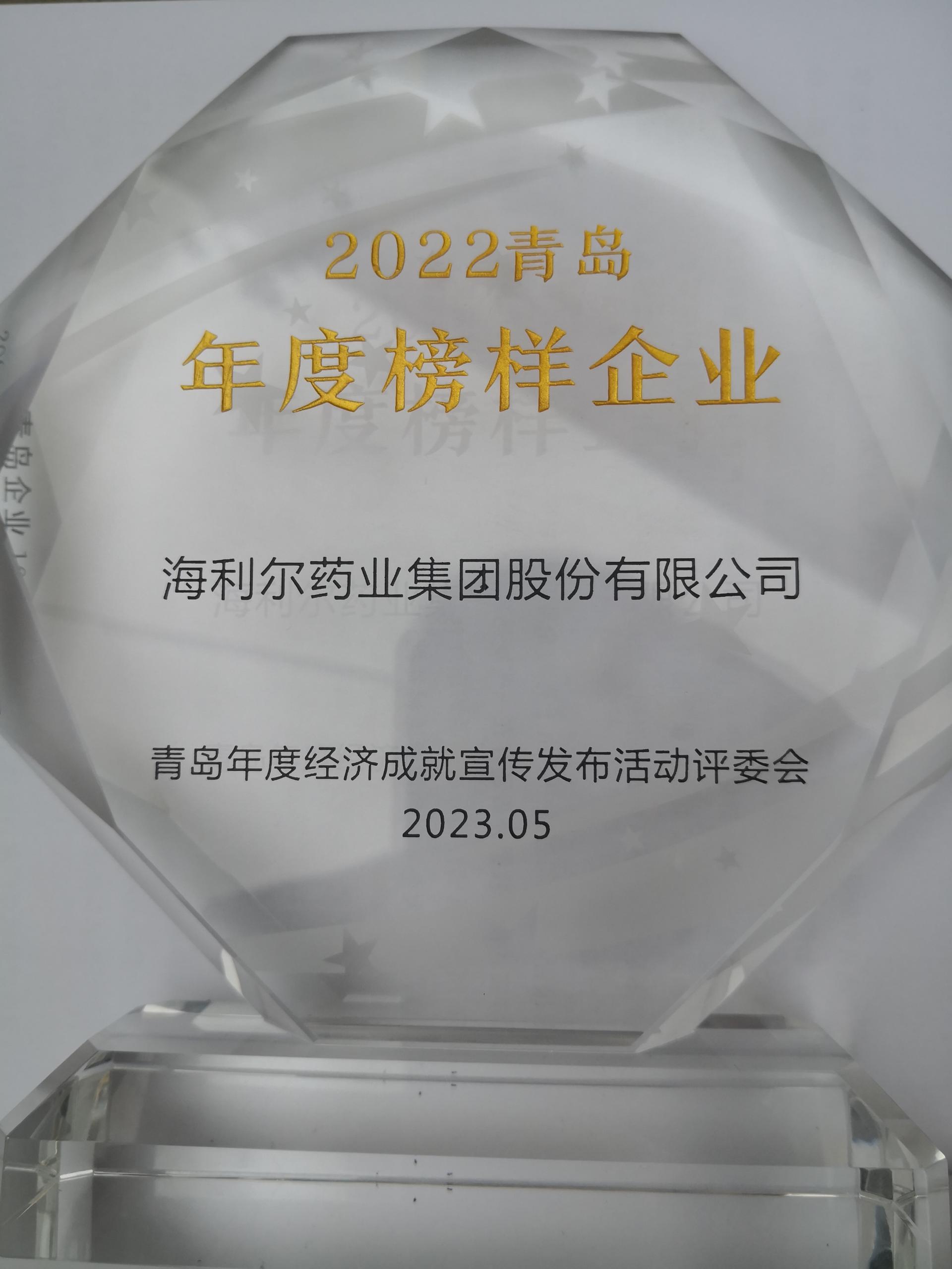 祝賀！集團獲評2022青島年度榜樣企業(yè)